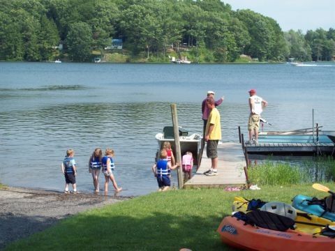 Family activities on the lake