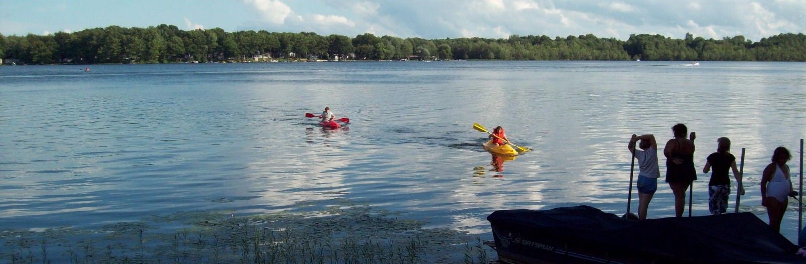 Kayaking and boating on Duck Lake — enjoy lots of family time