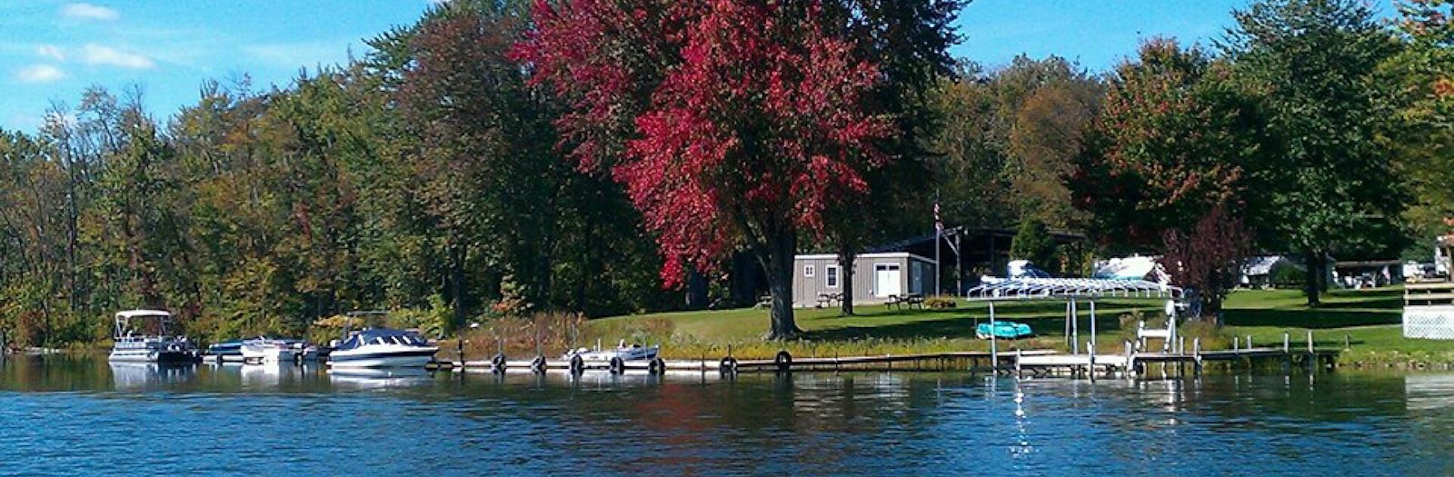 Shaded tent camping in a beautiful setting